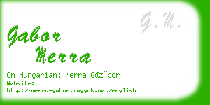 gabor merra business card